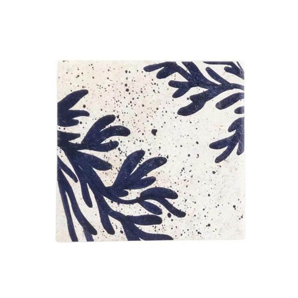 Selbrae House Single Stone Coaster Blue Coral